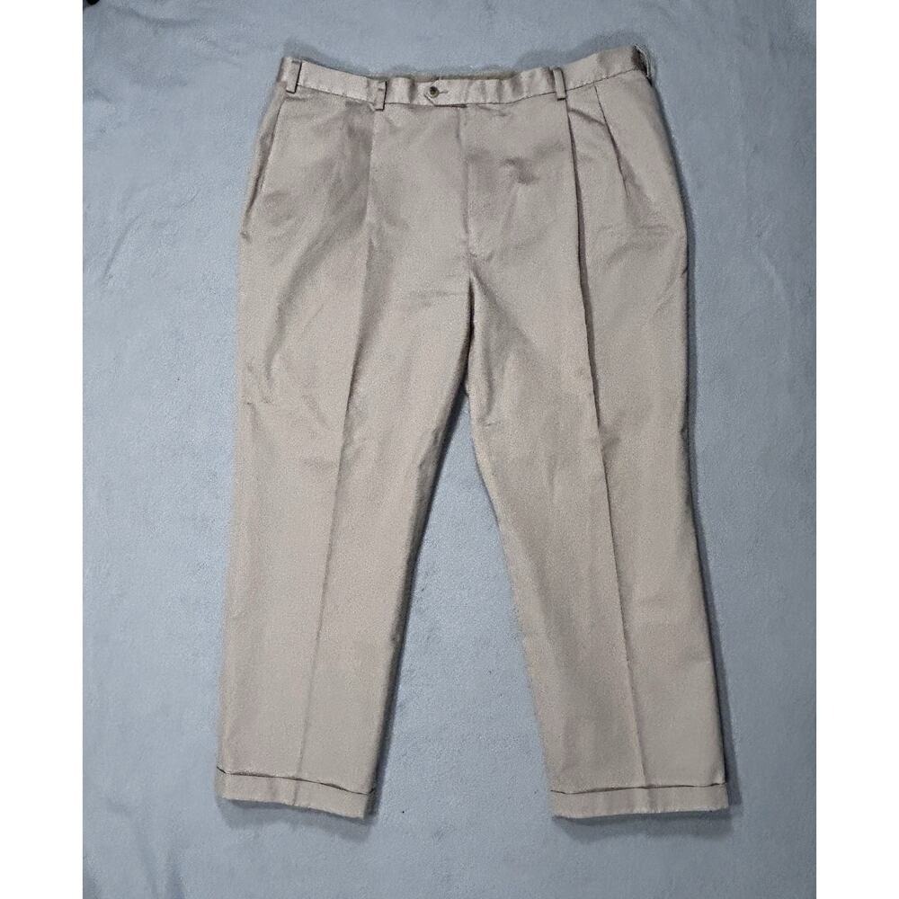 Joseph A. Banks Traveler's Collection‎ Men's 44 X 28 Pleated Cotton Khakis Pants